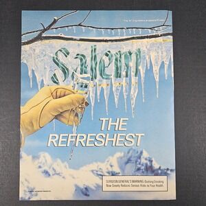 1987 RJ Reynolds Tobacco Salem‎ Cigarettes Vintage Print Ad Refreshest Icicles